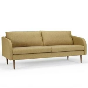Диван трехместный Hugo с ножками из дуба/ореха, песочный