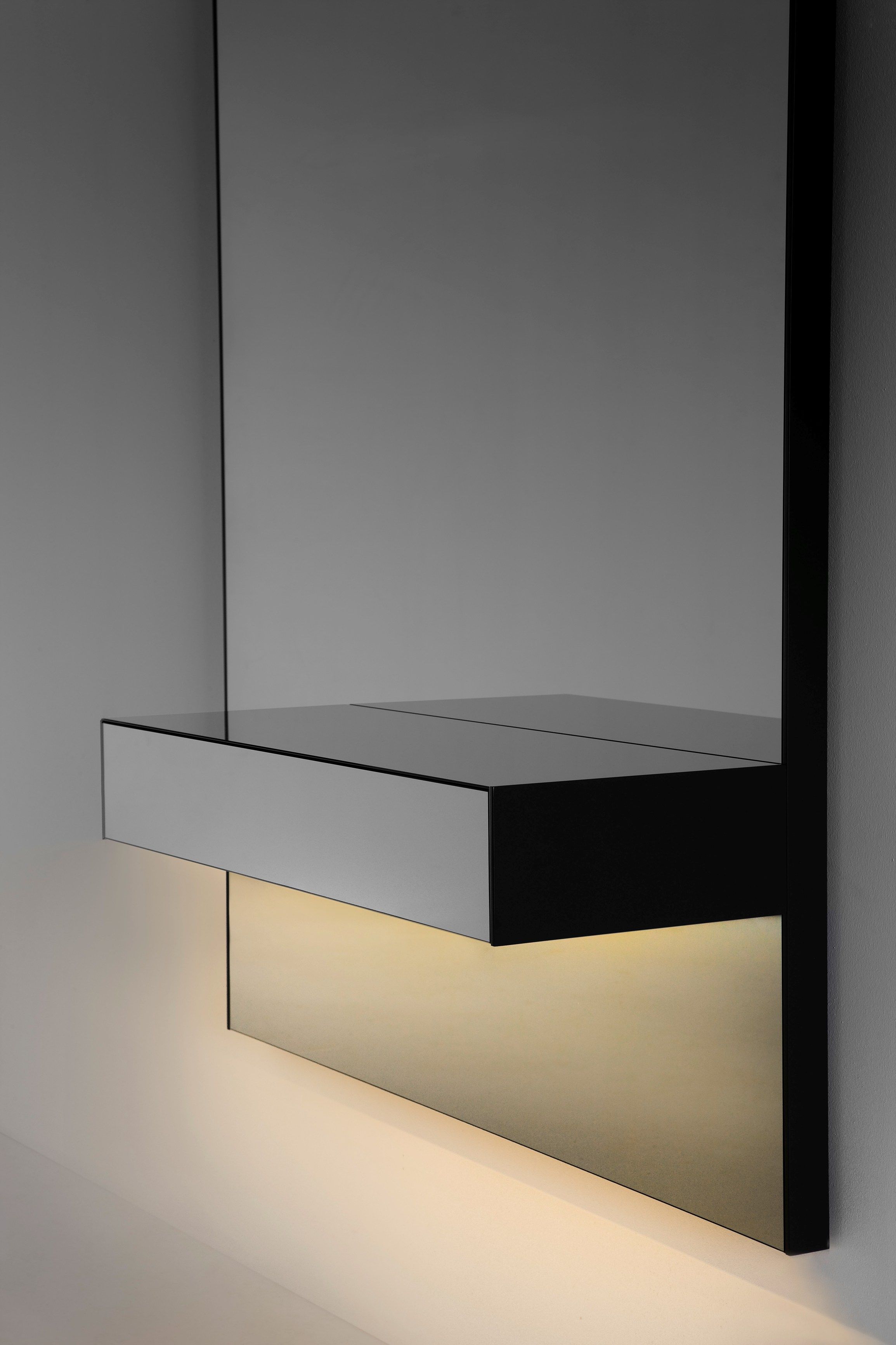 Прямоугольное настенное зеркало с контейнером Kendo Mobiliario Grey ARCH-00128835 - Вид №7