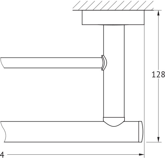 LUX 035 Штанга для полотенца двойная 40 cm FBS Luxia - Вид №1
