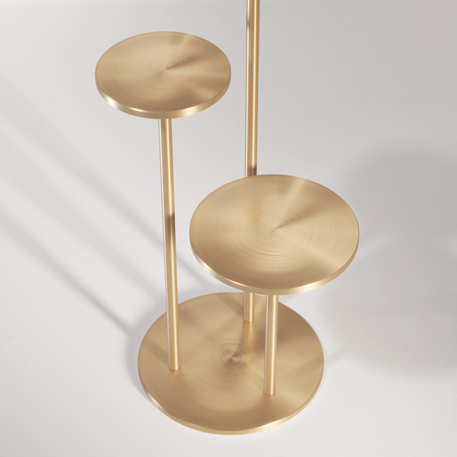 Secolo Orion Приставной столик из полированной стали  - Вид №1