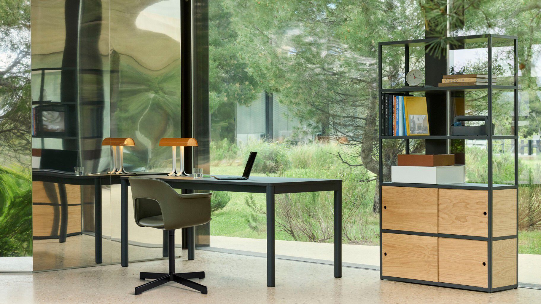 Прямоугольный стол с алюминиевыми или твердыми дубовыми ножками Hay пристройка ARCH-00016580 - Вид №6