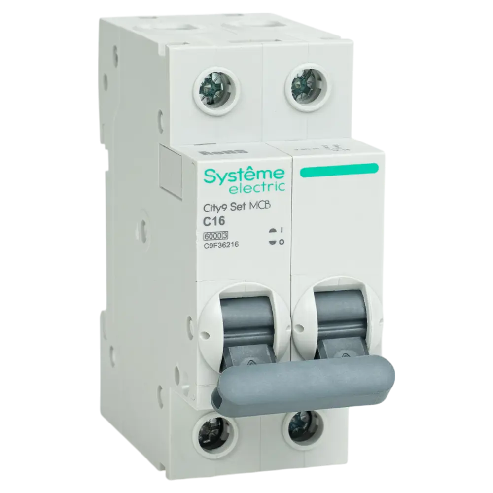 Автоматический выключатель SYSTEME ELECTRIC City9 16А двухполюсный 89412740 STLM-1578557 - Вид №1