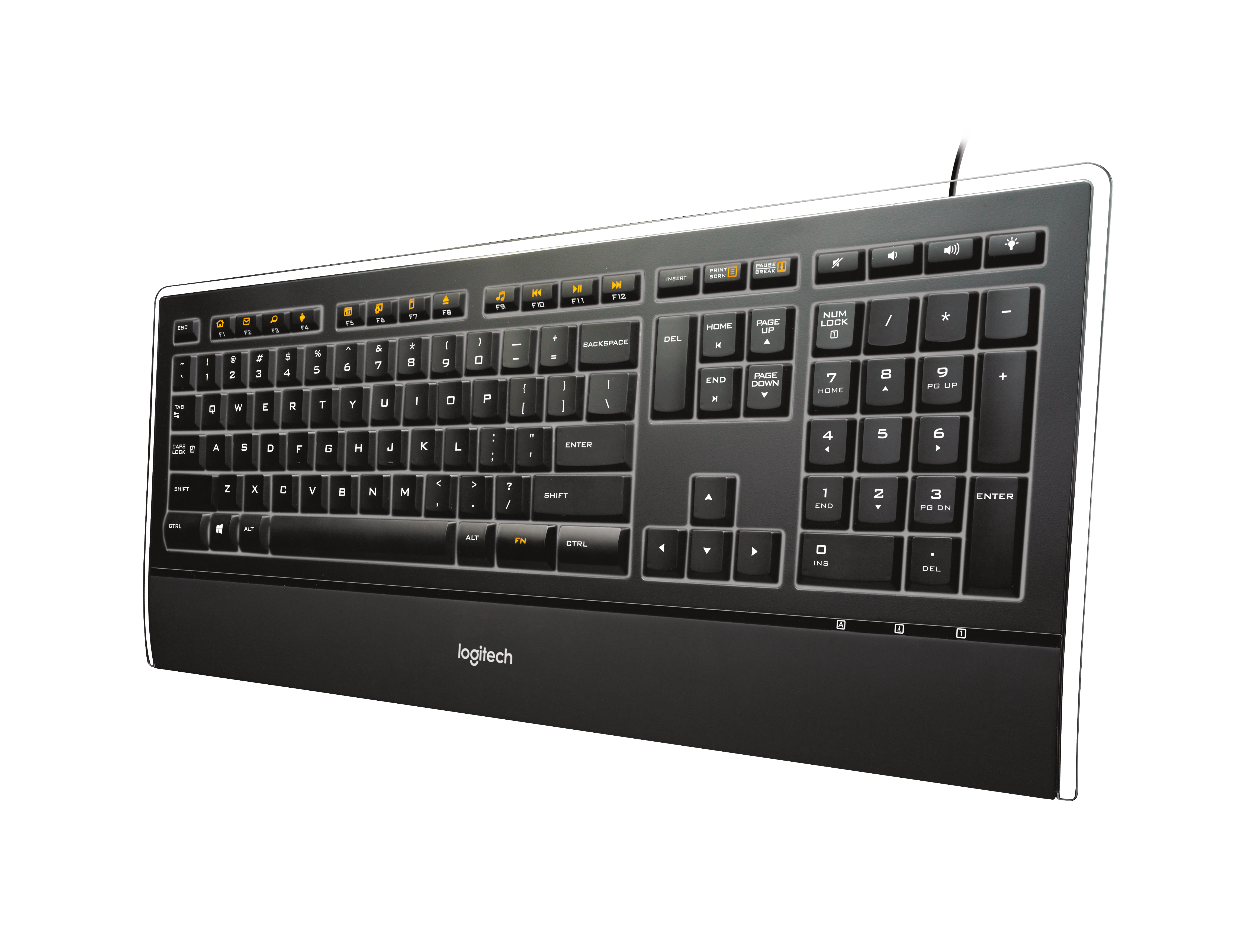 920-005695 illuminated keyboard k740 retail Logitech Santreyd  - Вид №1