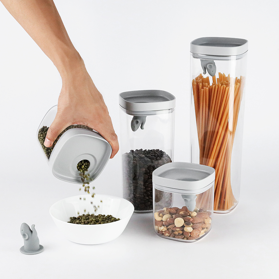 QL10348-CL-GY Набор кухонных емкостей lucky mouse Qualy  - Вид №8