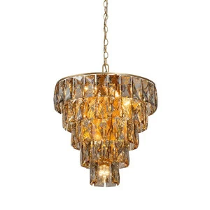 Люстра подвесная золотистая Vitaluce V5278-8/20+1 VITALUCE ДИЗАЙНЕРСКИЕ 00-3887929 Золото