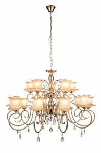 Подвесная люстра ST Luce Lussuoso SL668.203.15 бежевая ST LUCE ДИЗАЙНЕРСКИЕ, LUSSUOSO, ДВУХЪЯРУСНЫЕ 059527 Бежевый