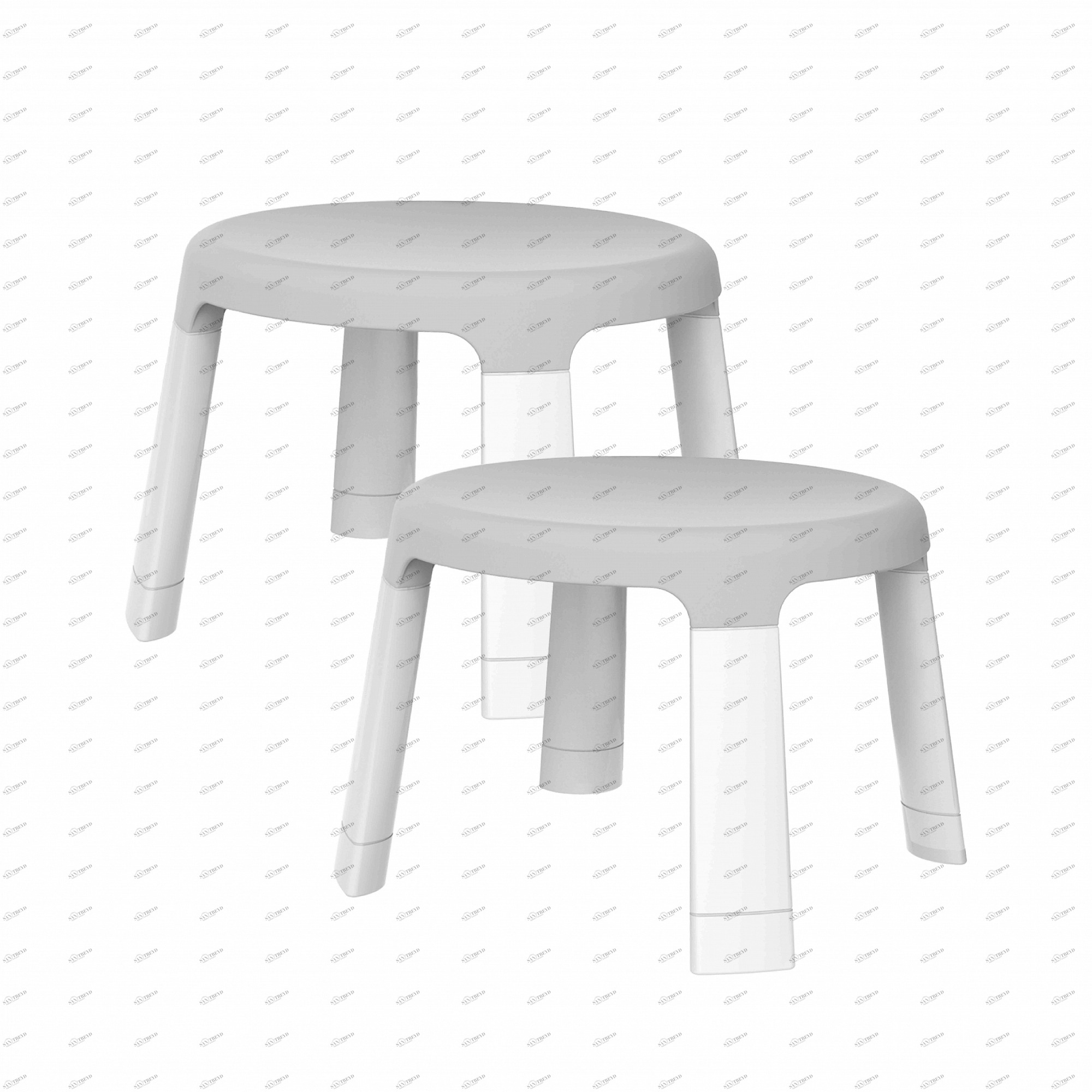 Табурет детский серый "Страна чудес" ORIBEL  322524 Серый Santreyd 