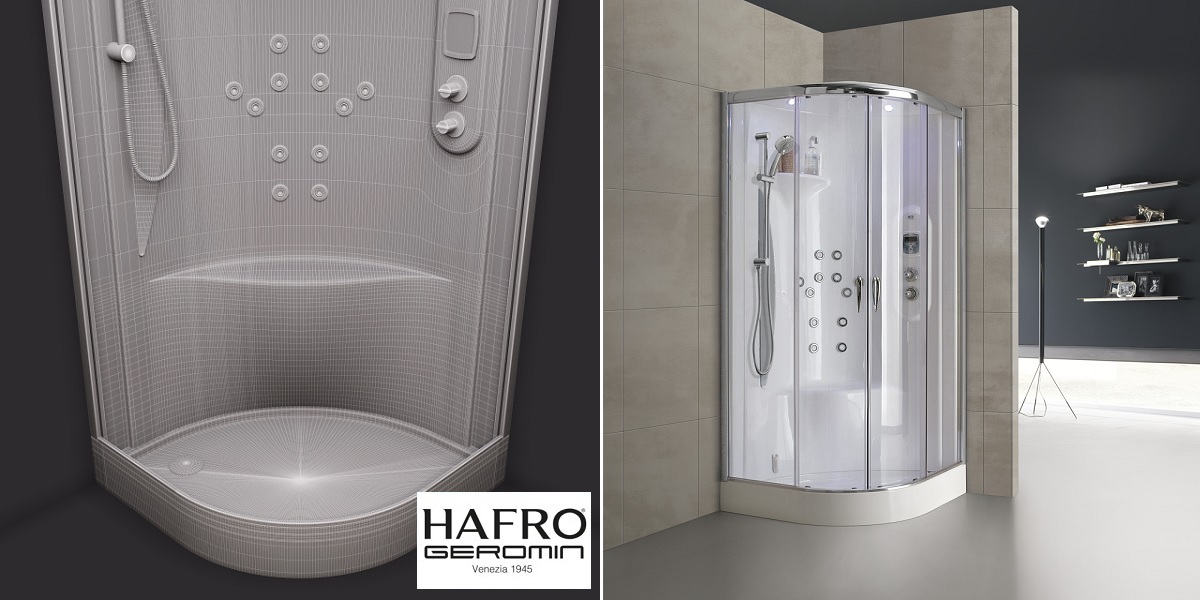 Душевая кабина угловая New-bi-size INTEGRA 90/90 см 1NBA3N2 Gruppo Geromin - Вид №1