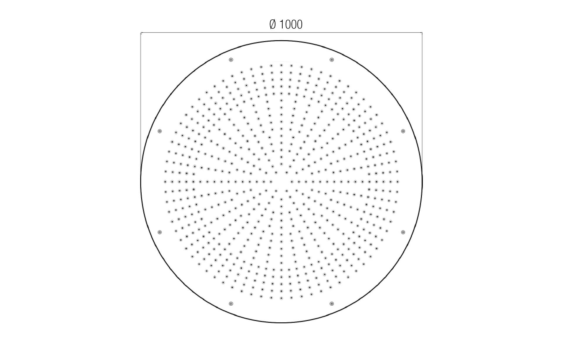 Круглая потолочная душевая головка из нержавеющей стали Aquademy One Spa ARCH-00079323 - Вид №2