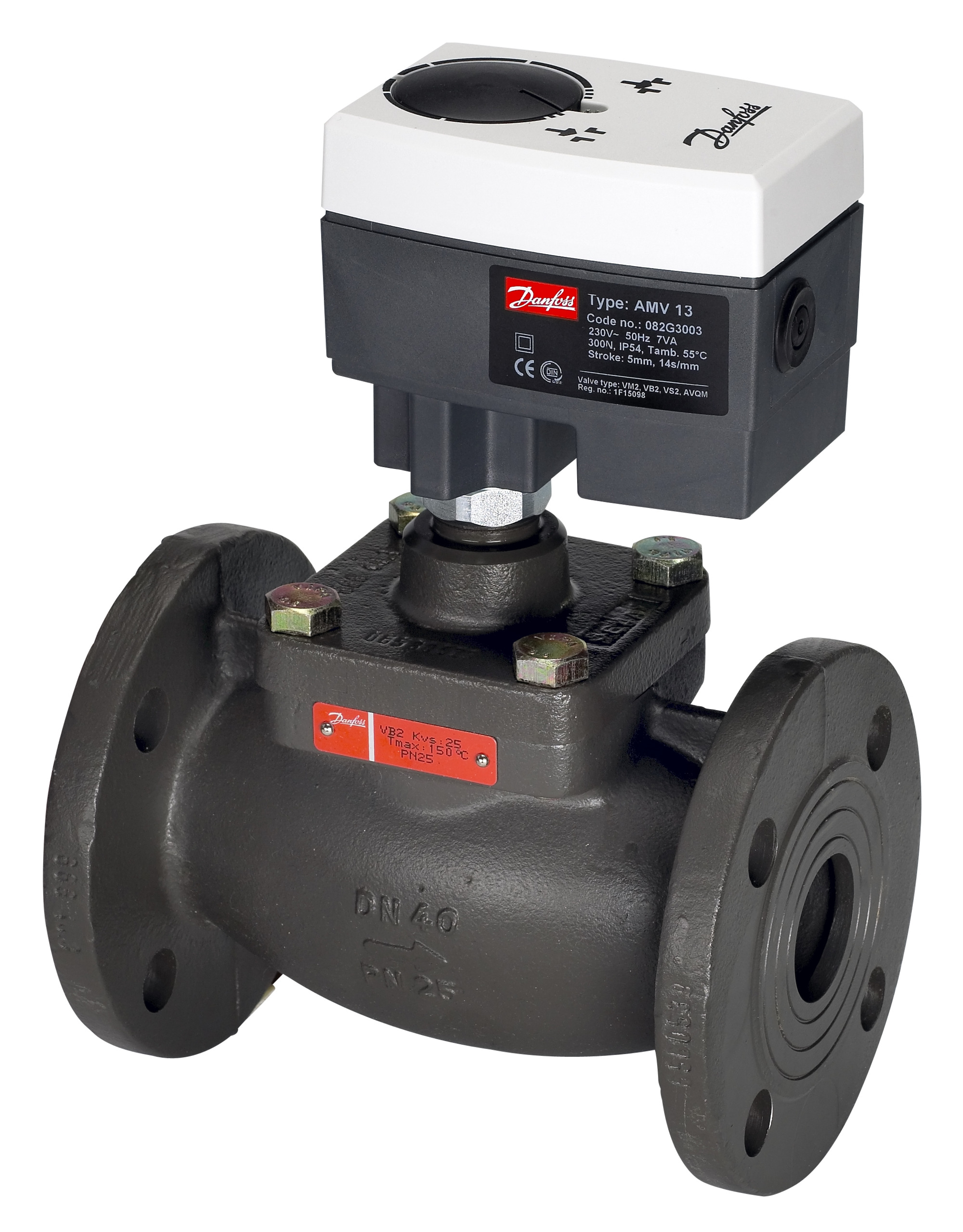 Danfoss Клапан регулирующий VFM 2 фланцевый VFM 2 Py 25 50/40 2-ходовой клапан 065B3061  - Вид №12