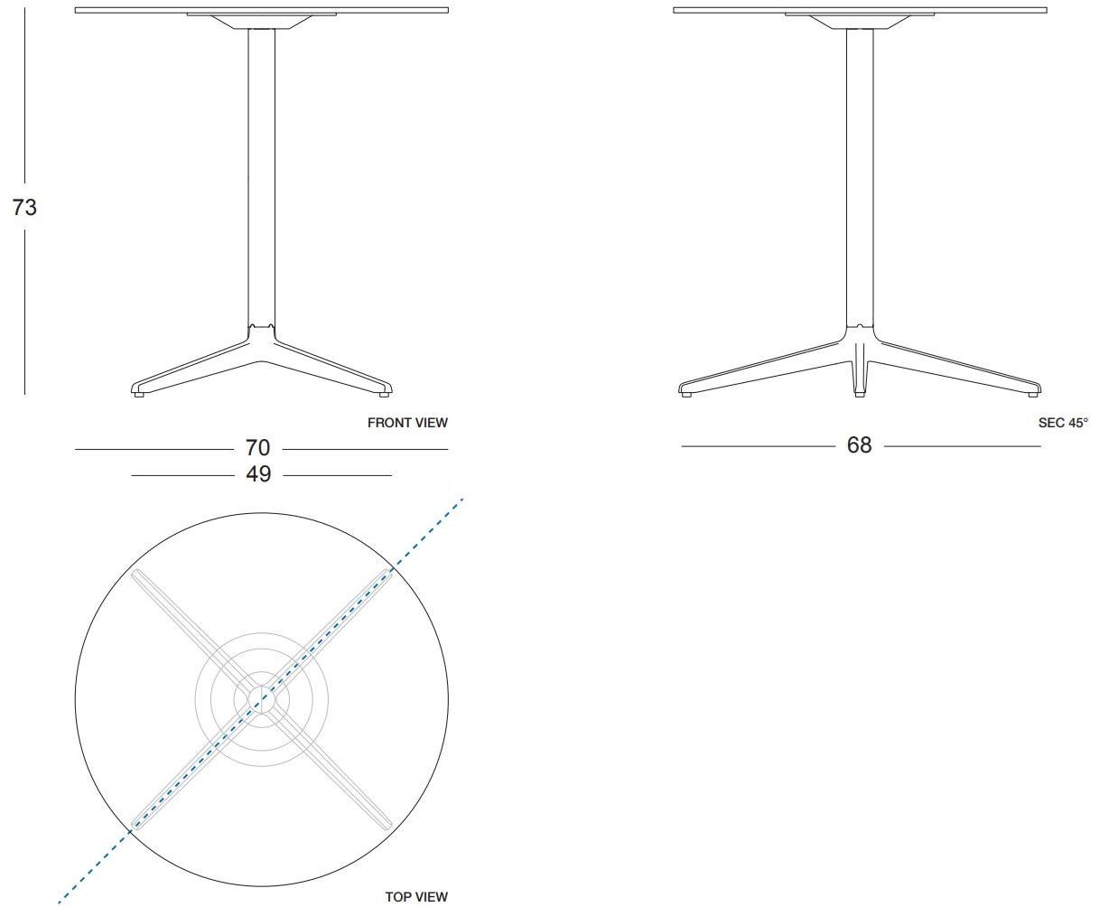 Plank Стол чугунный с основанием 4 звезды Mister x sun-id-1431003 - Вид №3