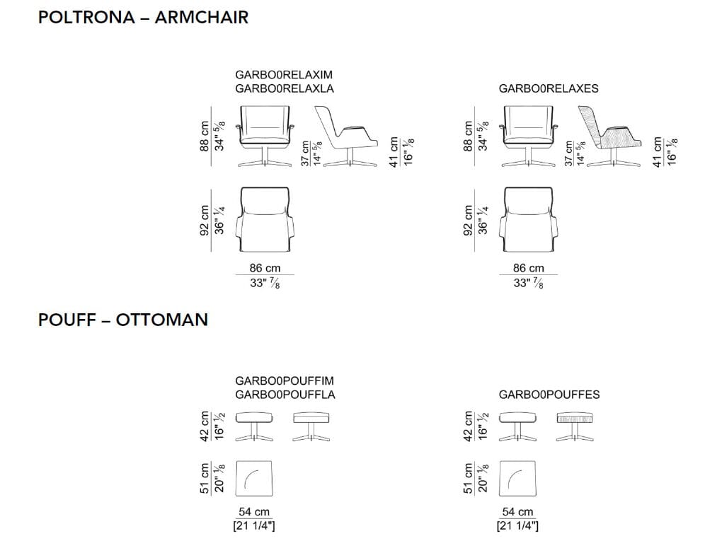 Кожаное и деревянное вращающееся кресло с подлокотниками i 4 Mariani ARCH-00023737 - Вид №10