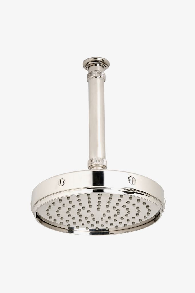 RWSH10 RW Atlas, потолочная душевая лейка 8 1/2 ", кронштейн и фланец Waterworks 