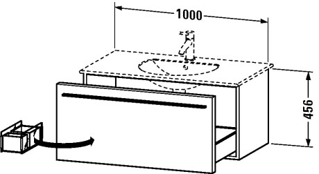 XL606305353 X-Large Тумбочка подвесная Каштан темный, декор Duravit - Вид №1