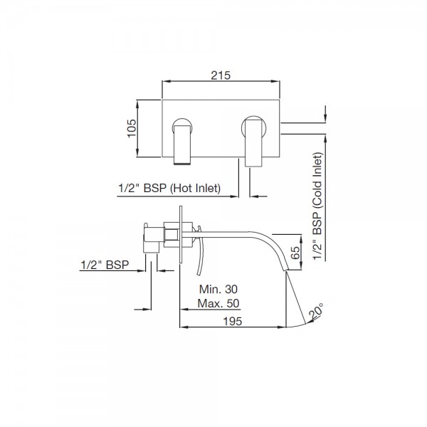SIG-CHR-41233 Смеситель для раковины Artize Signac Хром  - Вид №1