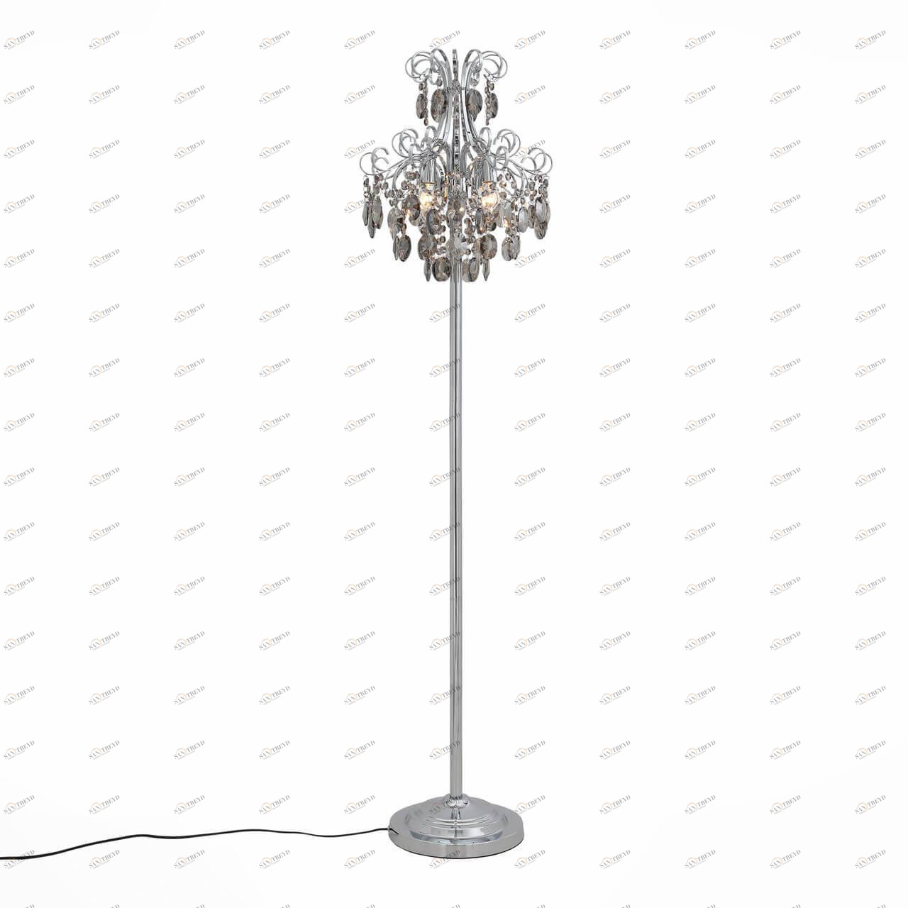 Торшер хрустальный серебряный Orecchini SL846.105.04 ST LUCE ORECCHINI 00-3908579 Прозрачный;серебро 