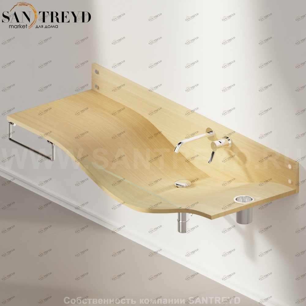 AGAB03501RSXRN Подвесная раковина настенная прямоугольная Agape 