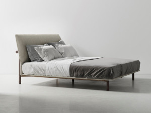 Мягкая кровать из ткани