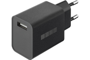 19003476 Зарядное устройство от сети NEW RT:1USB ток 2A, черный 73008 Interstep