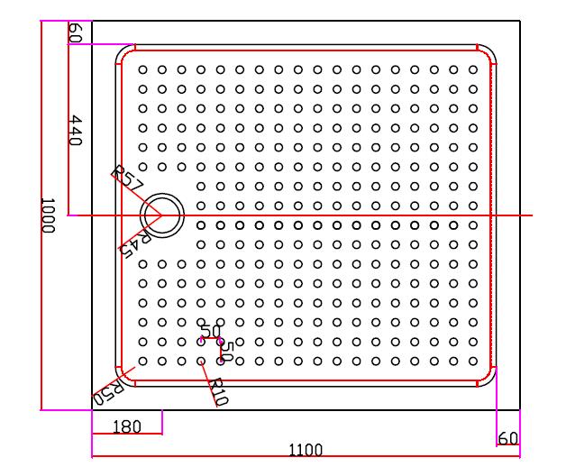 Акриловый поддон CEZARES TRAY-A-AH-110/100-15-W  - Вид №1