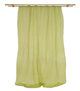 90350295 Штора на шторной ленте Organza 145х260 см цвет зеленый STLM-0196133 BELEZZA