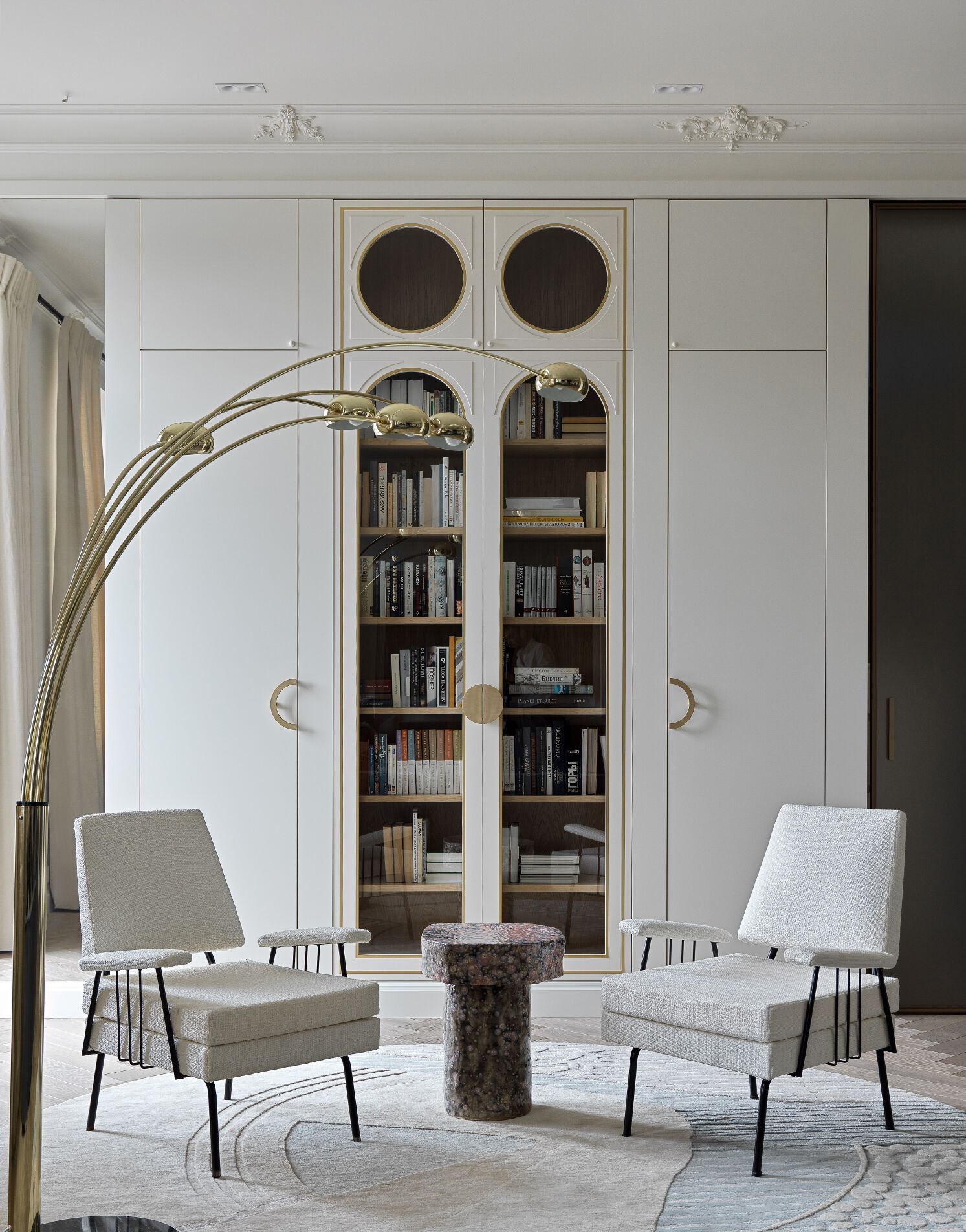 Круглый ковер ручной работы Tapis Rouge абстракция ARCH-00052372 - Вид №4