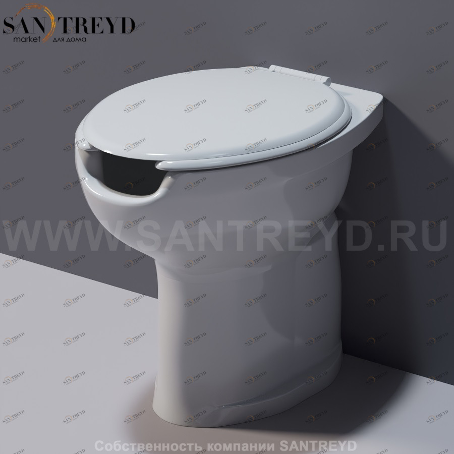 G1005Z Приставной унитаз напольный Белый Ceramica Flaminia Disabili Италия