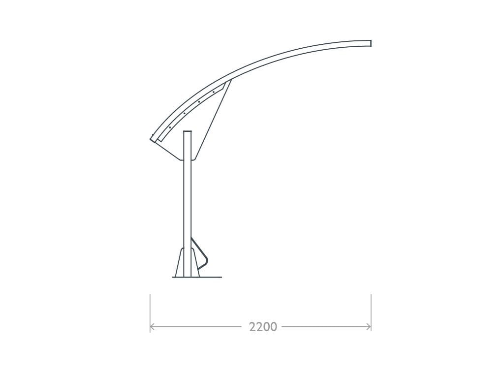 Стальной и поликарбонатный навес для велосипедов EUROCOMITALIA современная мебель ARCH-00055960 - Вид №3