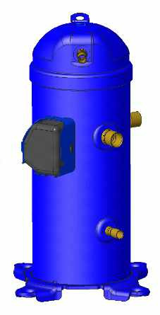 Danfoss H серия — Герметичные спиральные компрессоры, R410A HRH049U4LC8 Компрессор спиральный 121L2474  - Вид №11