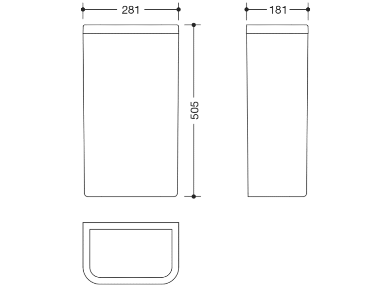 477.05.20199 корзина для бумаг HEWI Serie 477/801  - Вид №16