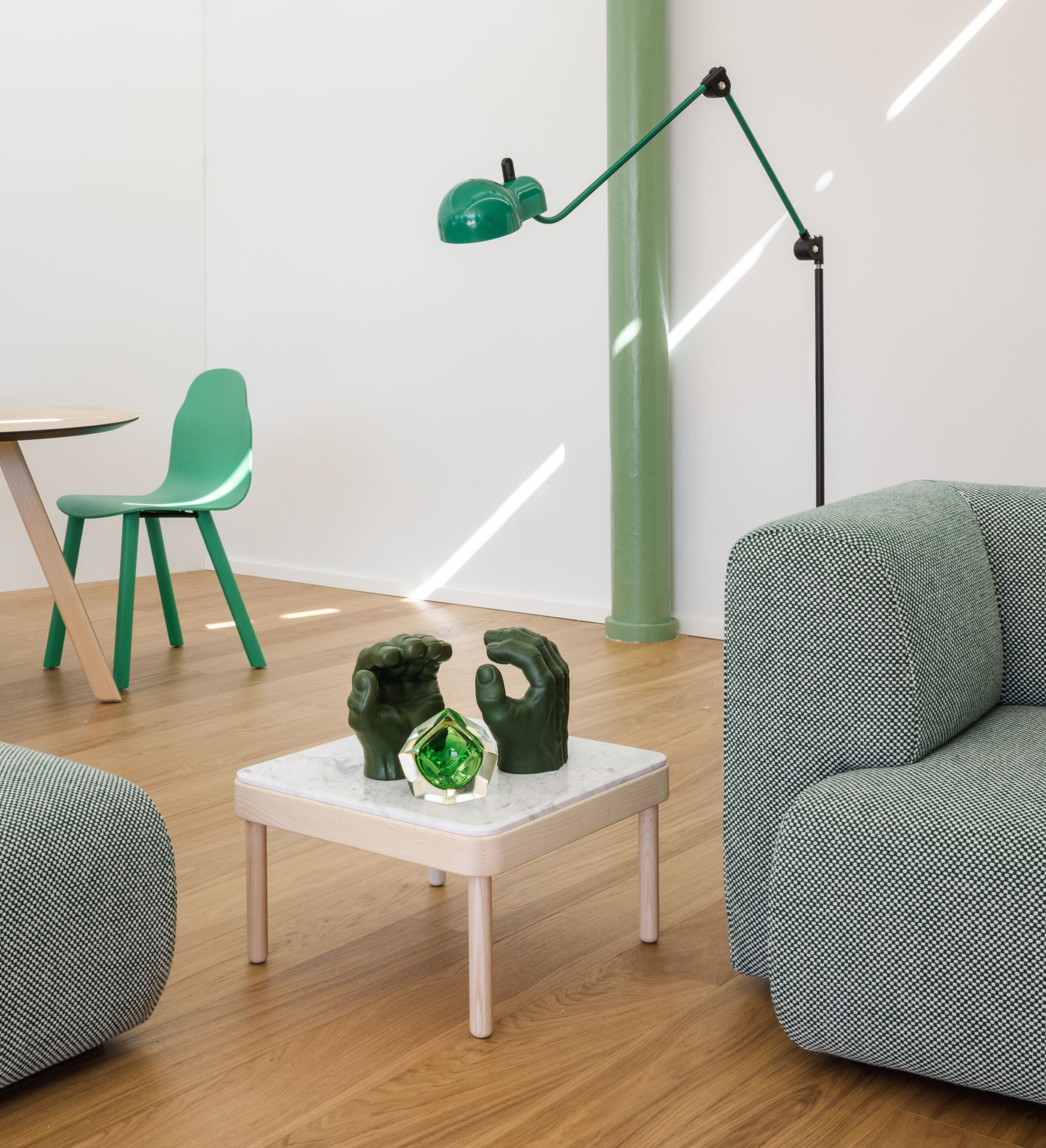 Низкий мраморный журнальный столик SANCAL мозаика ARCH-00064204 - Вид №5