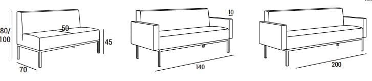 Модульный тканевый диван с огнестойкой обивкой Domingo Salotti More ARCH-00145943 - Вид №3