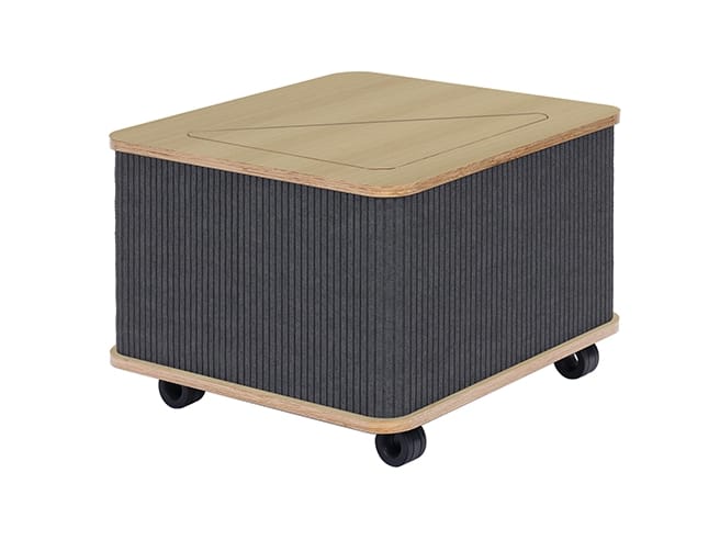 Низкий журнальный столик из войлока с колесами Askia THE CATCHER ARCH-00150503