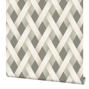 Обои флизелиновые Palitra Home Super зеленые с геометрическим рисунком 1.06 м 89436984