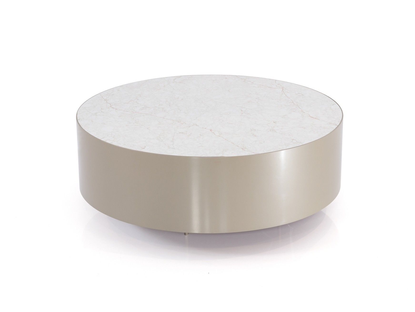 Круглый журнальный столик с кварцевым верхом ORO NERO Collection Hole ARCH-00080782 - Вид №1