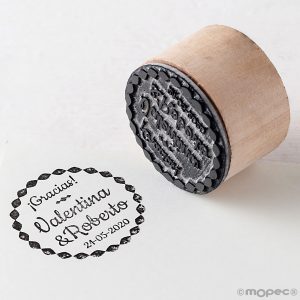 W306.1 Круглый персонализованный надпись «спасибо!» Dekoraniaevents Bodas