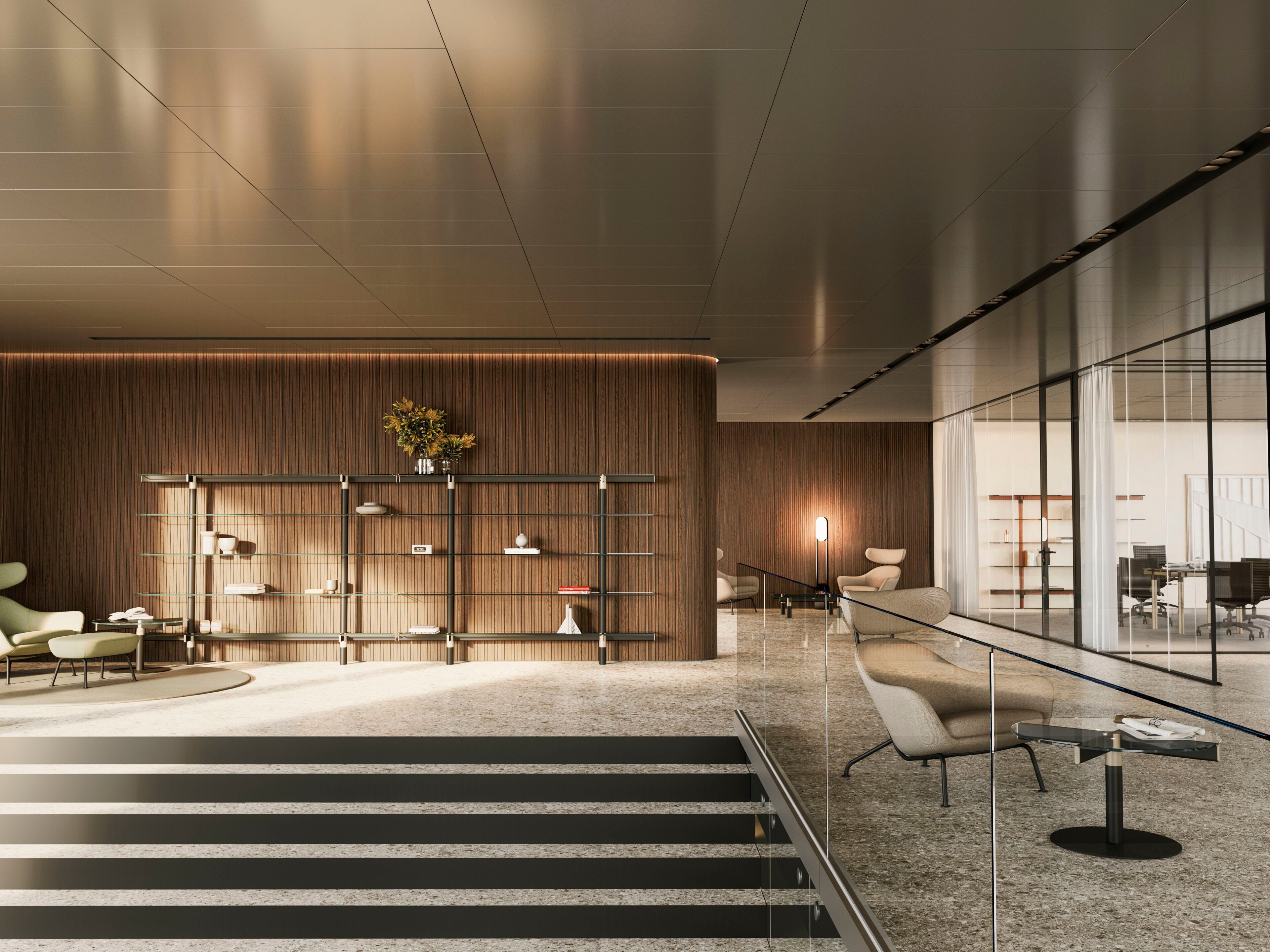 Книжный шкаф из металла и стекла FANTONI Decumano ARCH-00042494 - Вид №1