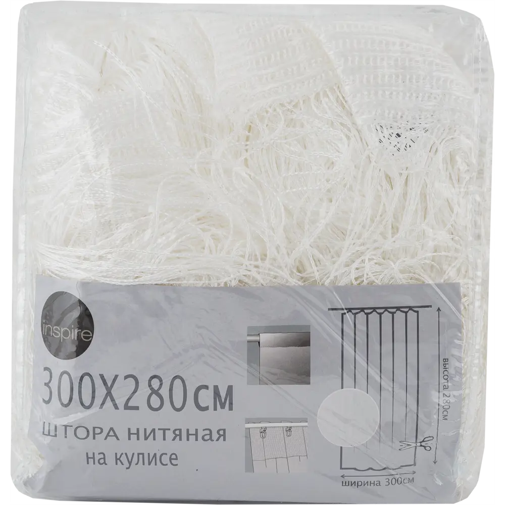 Штора нитяная Inspire, 300х280 см, цвет белый STLM-2205916 - Вид №4
