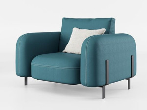 Кожаное кресло с подлокотниками