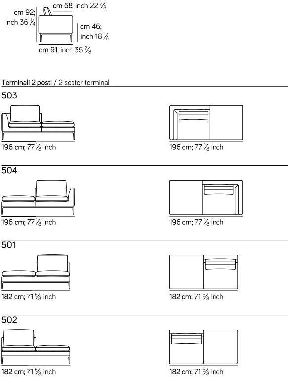 AMURA 2-местный тканевый диван Leonard Am024.045 - Вид №8
