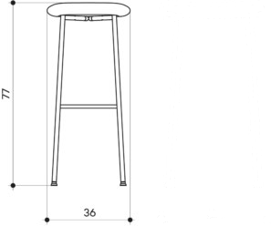 arrmet Высокий табурет с подставкой для ног Macka sun-id-1423090 - Вид №6