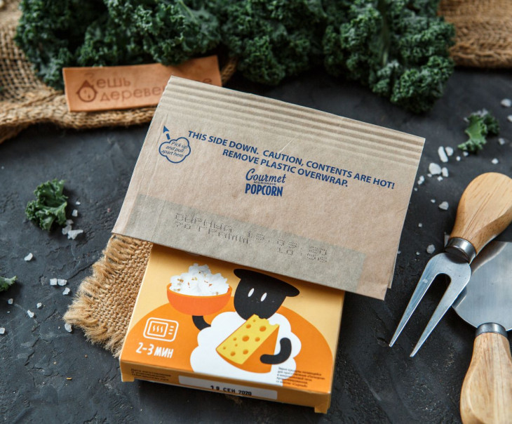 5568 Попкорн для микроволновой печи "Нежный сыр" Вкусляндия  - Вид №1