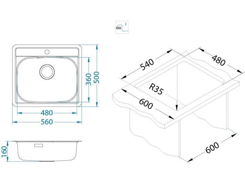 Мойка Alveus More 10 1106813 - Вид №2