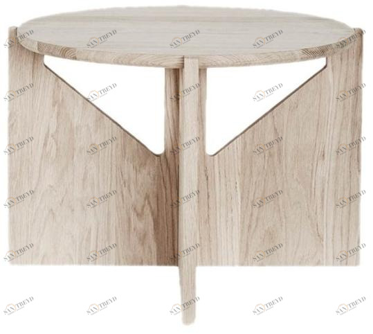 Kristina Dam Studio Низкий круглый деревянный журнальный столик  121-000-000 