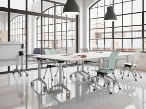 FURNIKO Стол для совещаний прямоугольный на колесиках