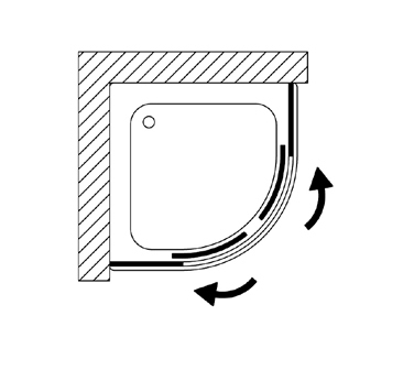 B8372LUCTR Vis Сollection душевая зона  Samo 40346 - Вид №1