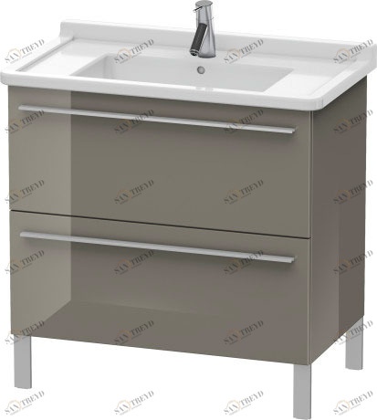 XL653608989 X-Large Тумбочка напольная Фланелево-серый глянцевый лак Duravit