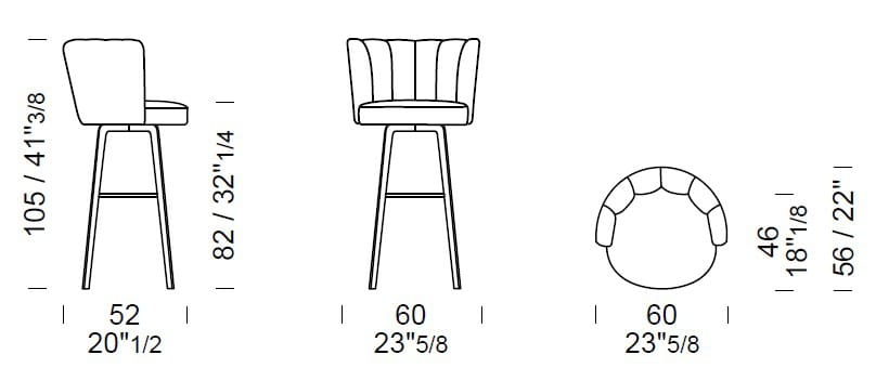 Высокий кожаный мягкий стул с подставкой для ног Borzalino Diva ARCH-00070119 - Вид №10