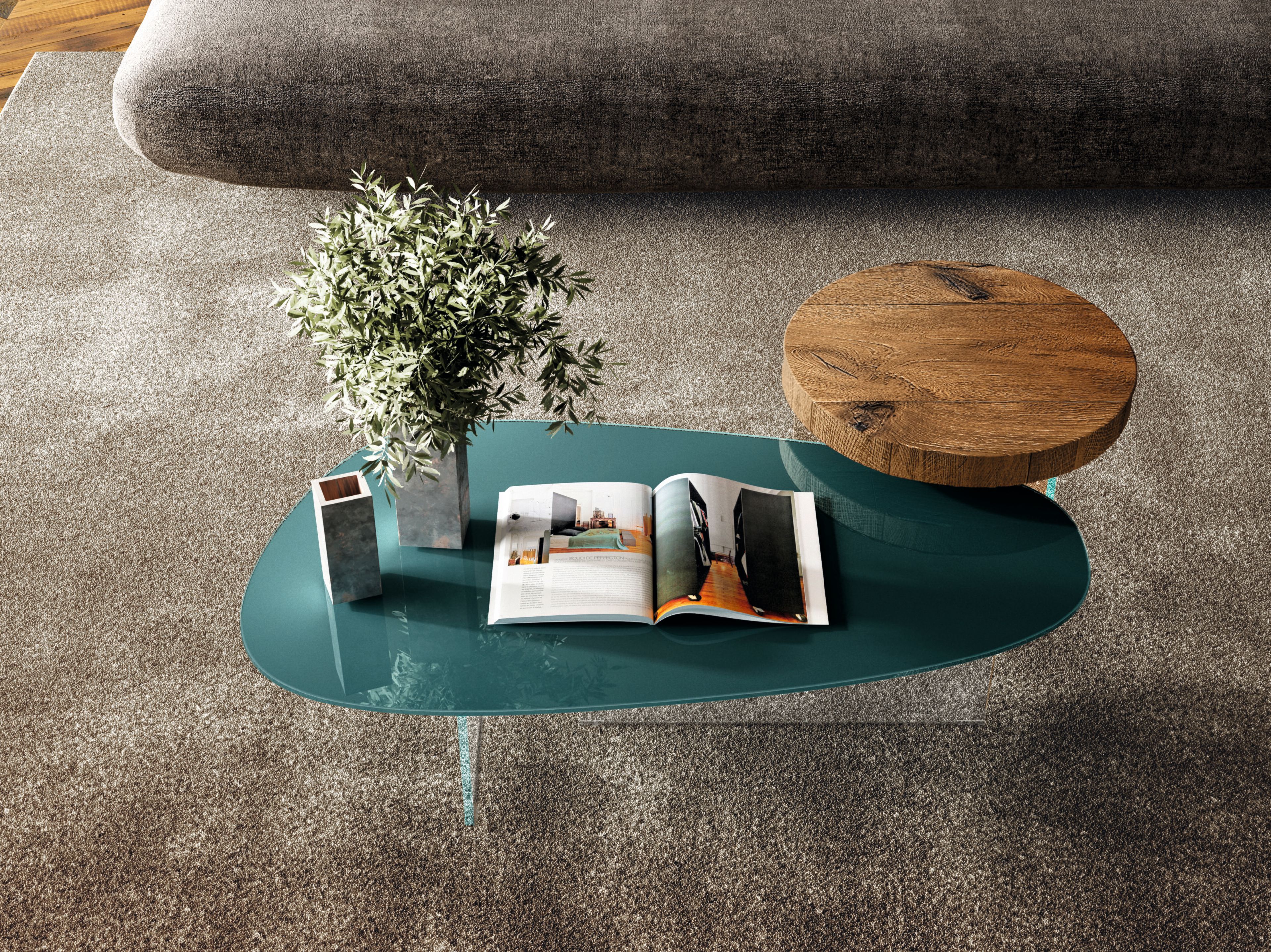 Стеклянный журнальный столик Lago PLEASURE 1420 ARCH-00106323