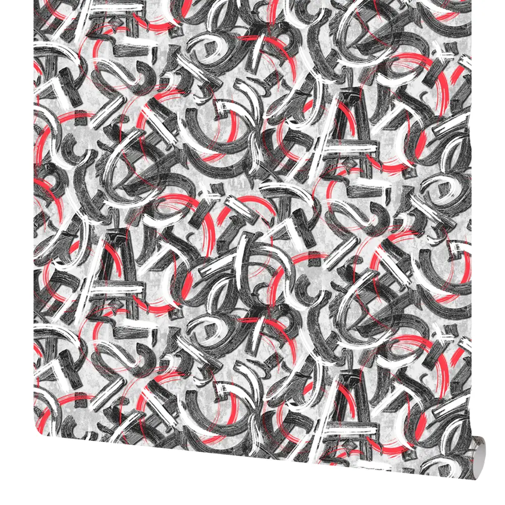 Обои флизелиновые Vog Collection Каллиграфия серые 1.06 м 90123-45 STLM-2125660